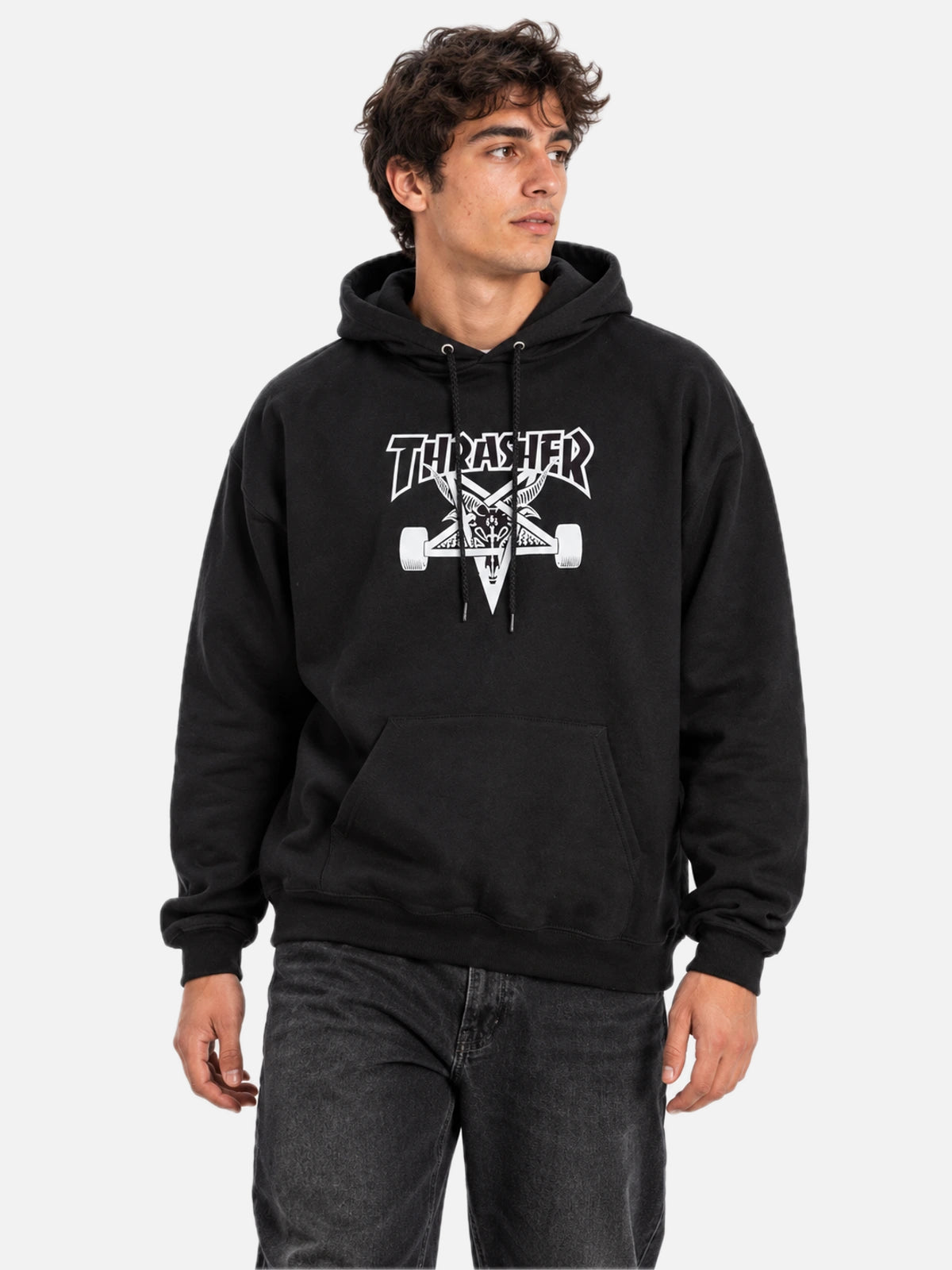 Buzo Thrasher Skategoat Negro — vista principal