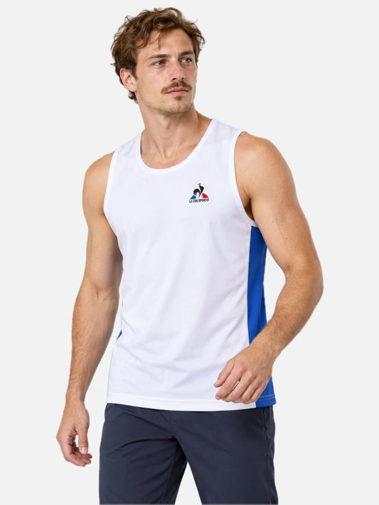 Musculosa Le Coq Sportif Training Reflective Tank Blanco — vista principal