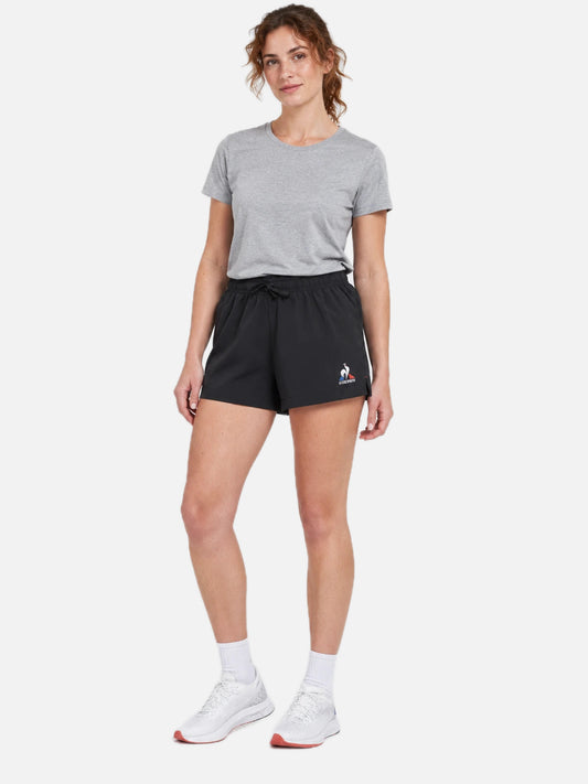 Short Le Coq Sportif Running Short Mujer Negro — vista principal