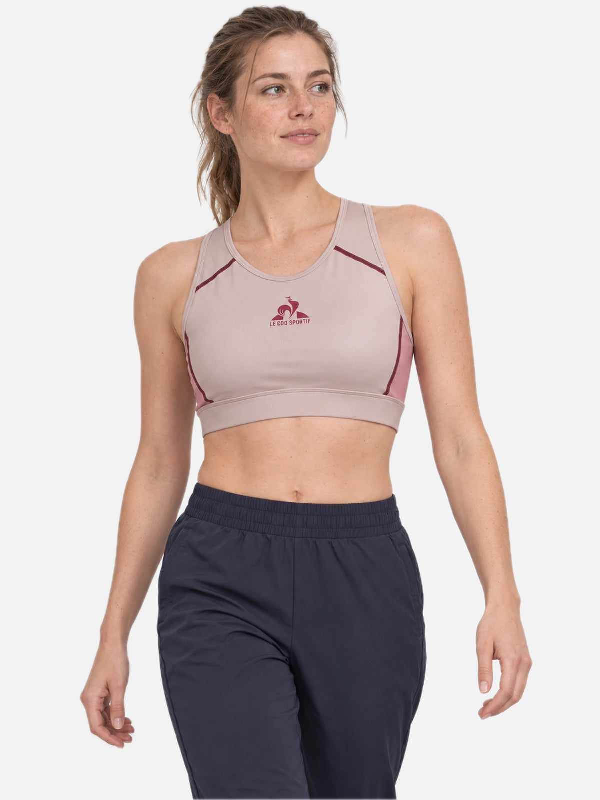 Remera Mujer Le Coq Sportif Training Tull Top Beige — vista principal