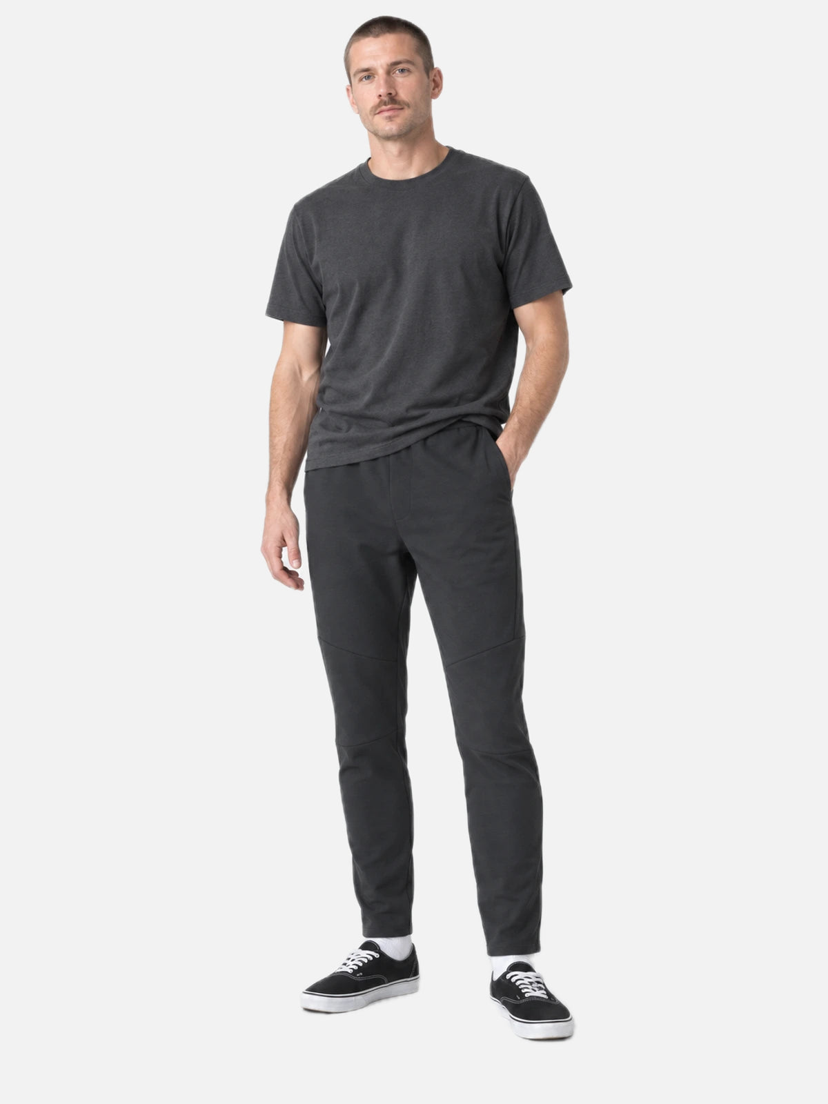 Pantalon Converse Jogger en Jersey Doble Negro — vista principal