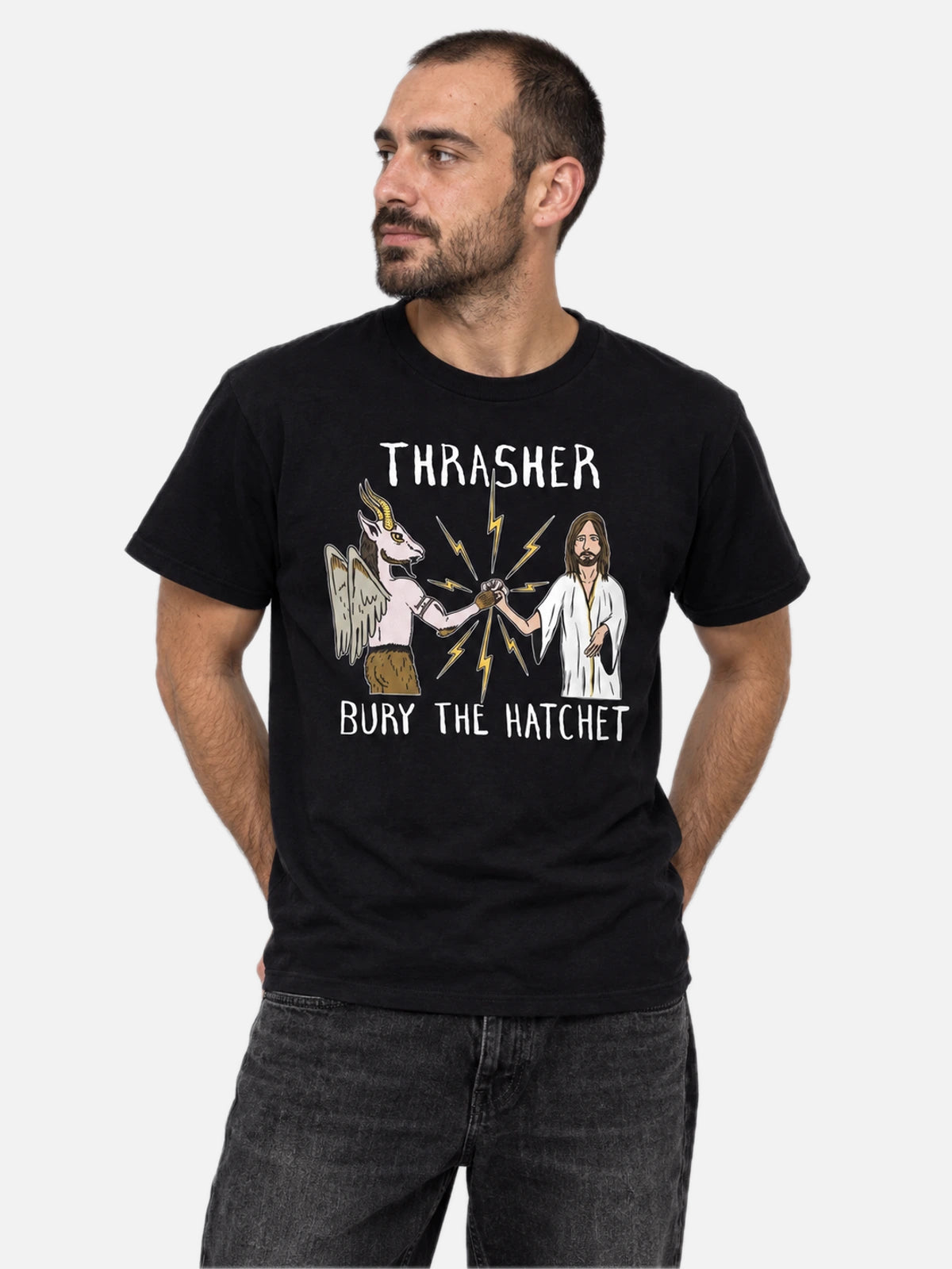 Remera Thrasher B.T.H Negro — vista principal