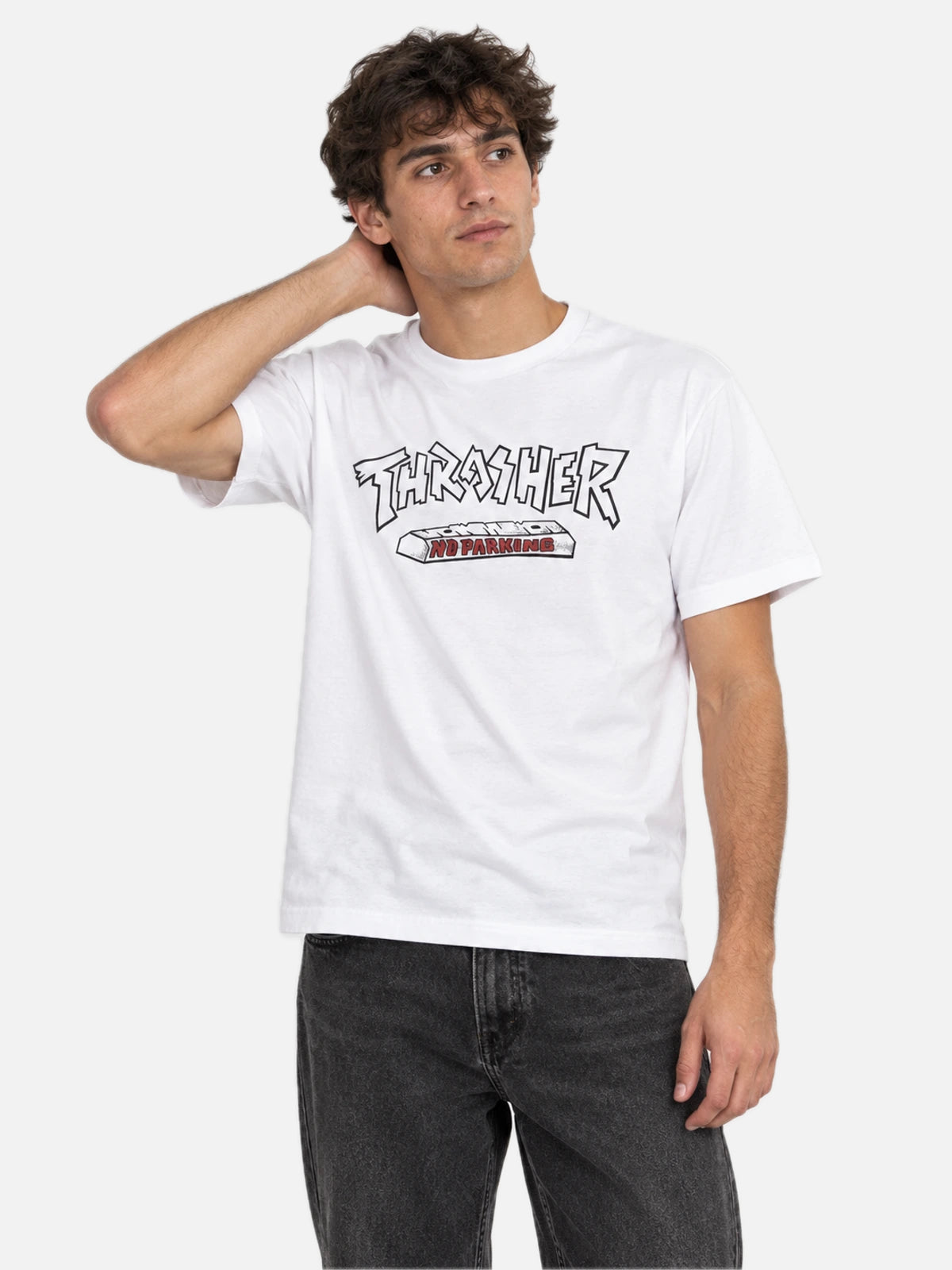Remera Thrasher No Parking Blanco — vista principal