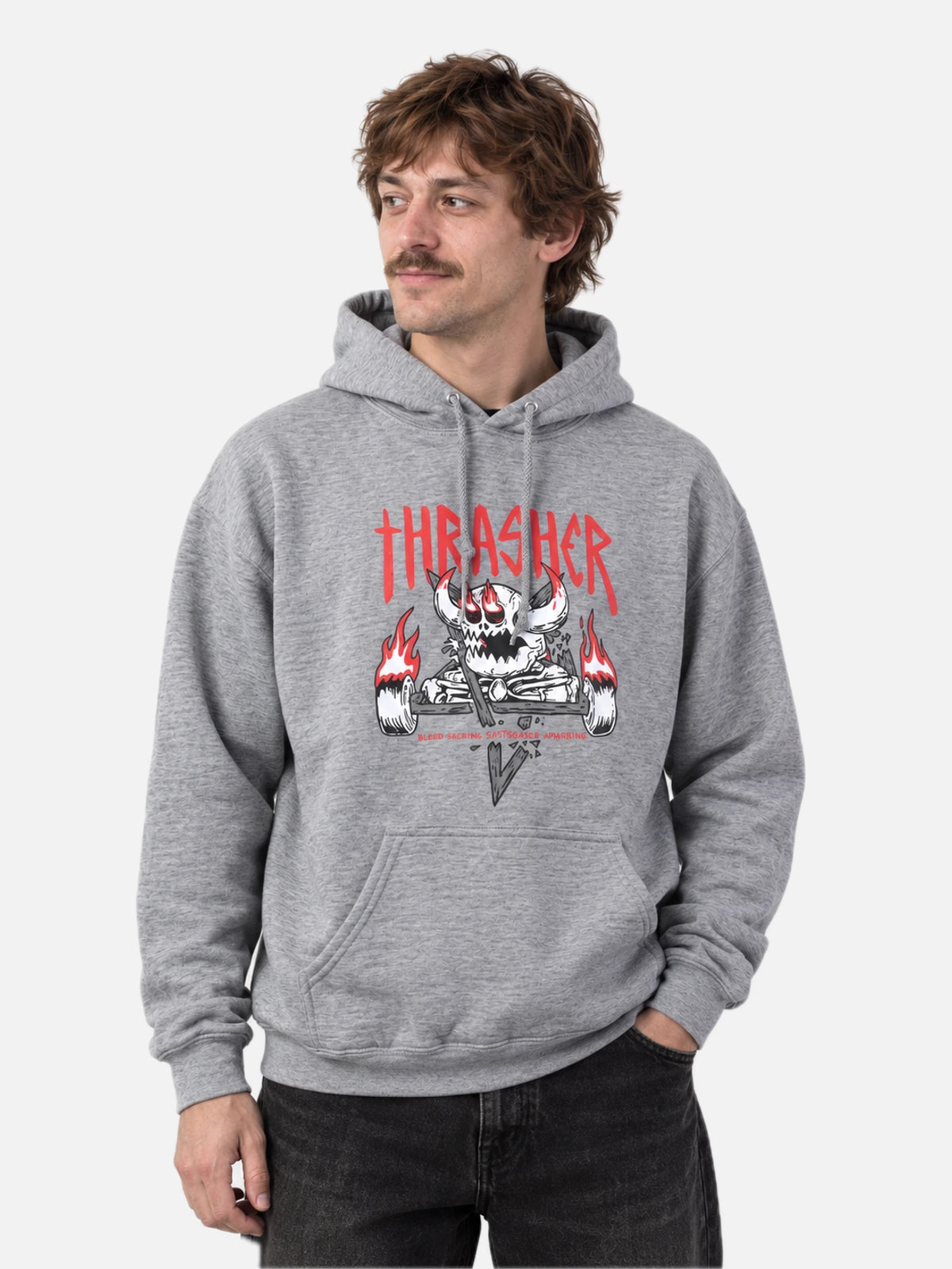Buzo Thrasher Monster Gram Gris Melange — vista principal