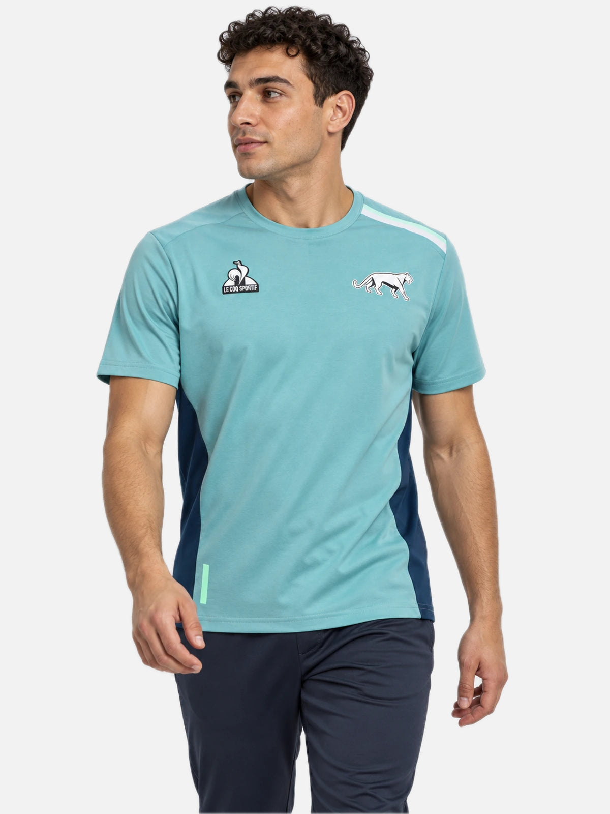 Remera Le Coq Sportif Pumas Lifestyle Tee 2025 Aqua — vista principal