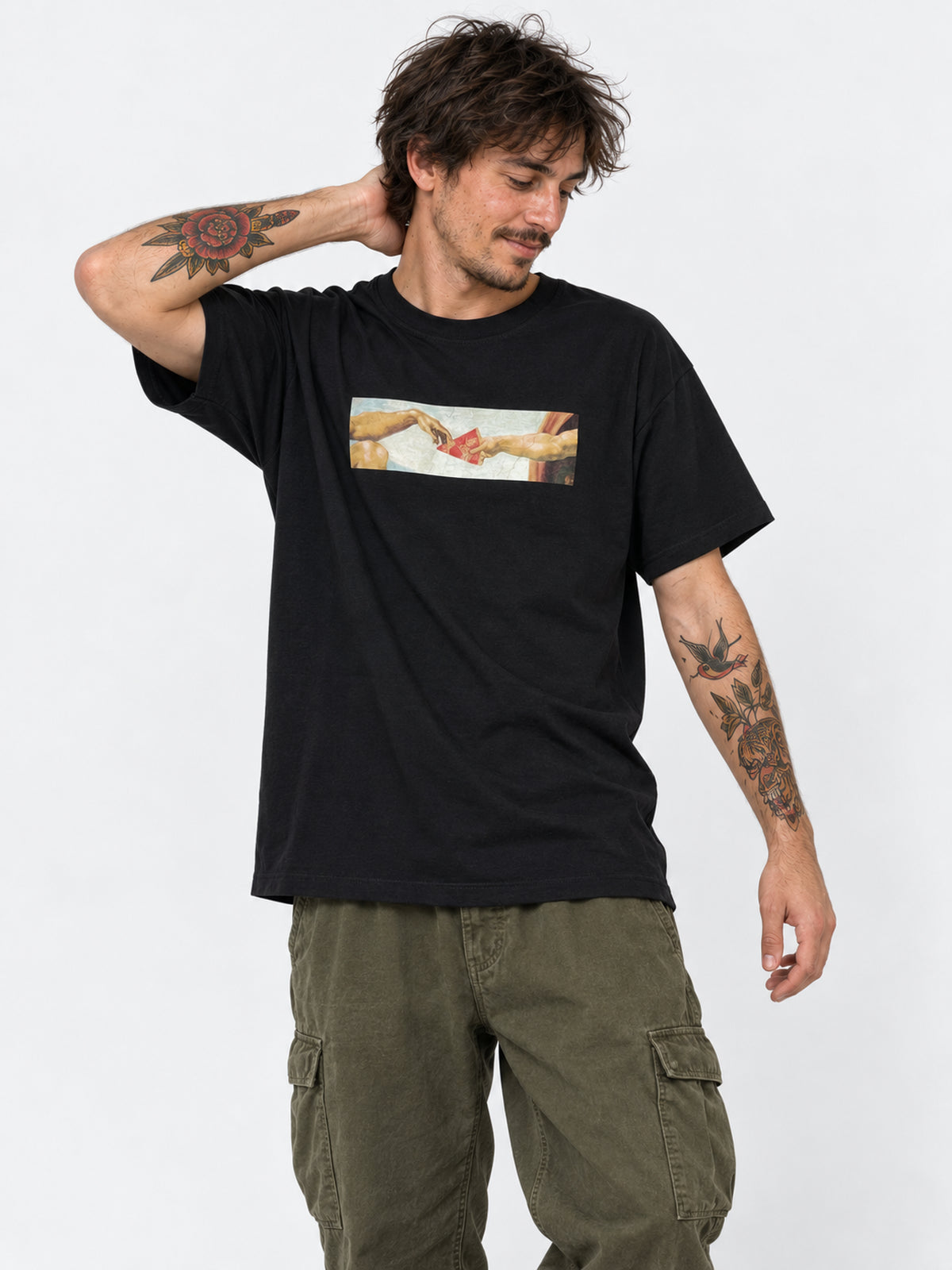 Remera Pizza Michelangelo Negro — vista principal