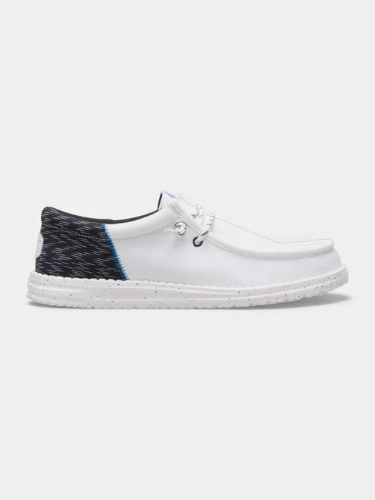 Zapatos Hey Dude Wally Funk Jersey Jacquard Blanco Negro Azul