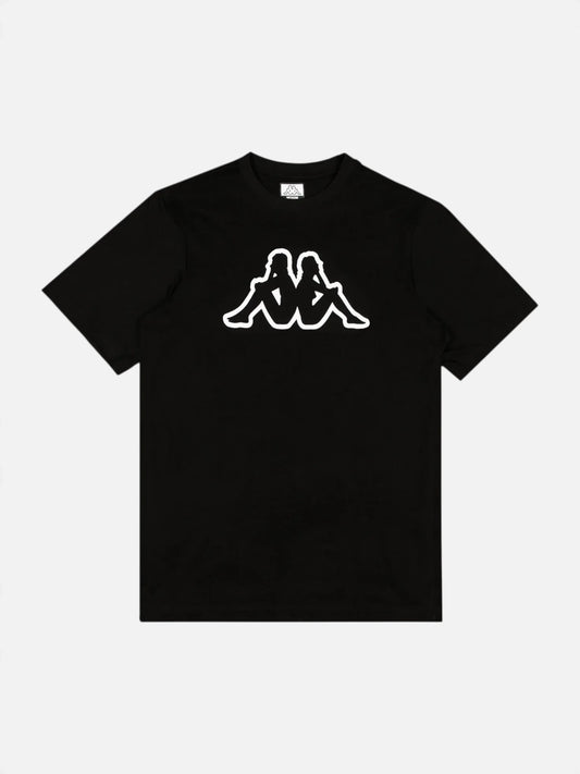 Remera Kappa Logo Syaro T-Shirt Negro
