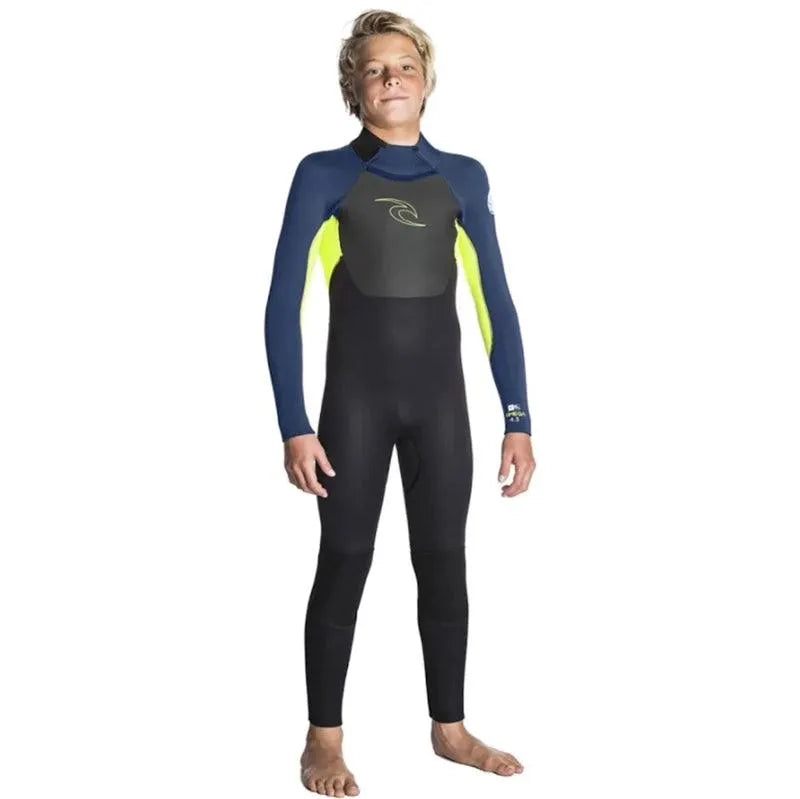 Traje Neoprene Rip Curl St 3/2 Omega Negro Mostaza - Indy